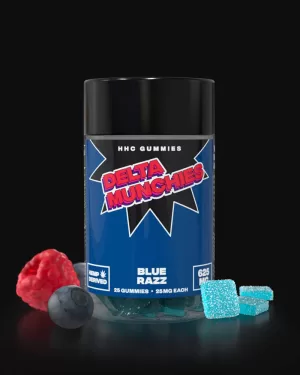 Blue razz gummies